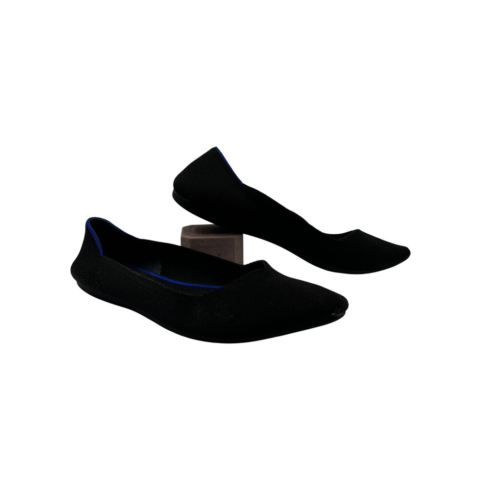 Rothy's The Point Flats Women 10 Black Excellent Pointed Toe Knit Sustainable